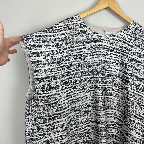 MM Lafleur Blouse Top Women +3 3X Multicolor Ink Wash The Didion Sleeveless New - Picture 4 of 12
